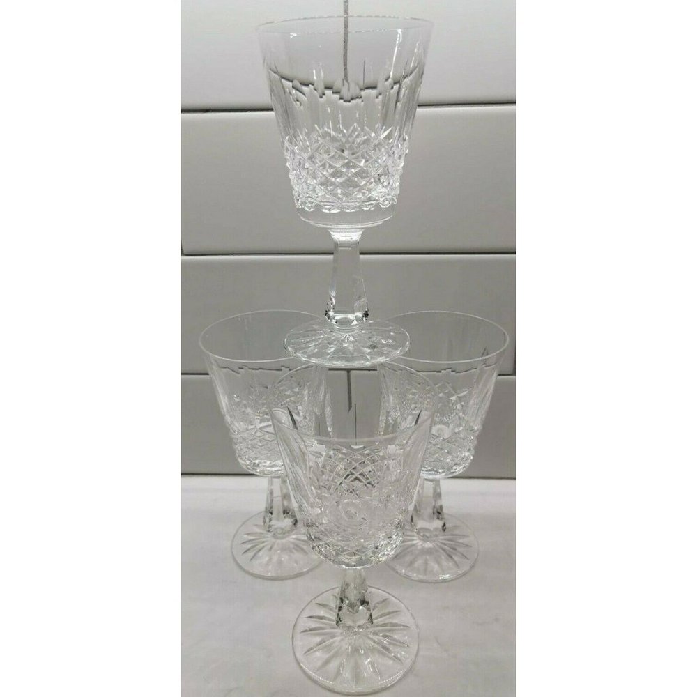 4 Water Goblets Kenmare (Cut) WATERFORD CRYSTAL 6 7/8"